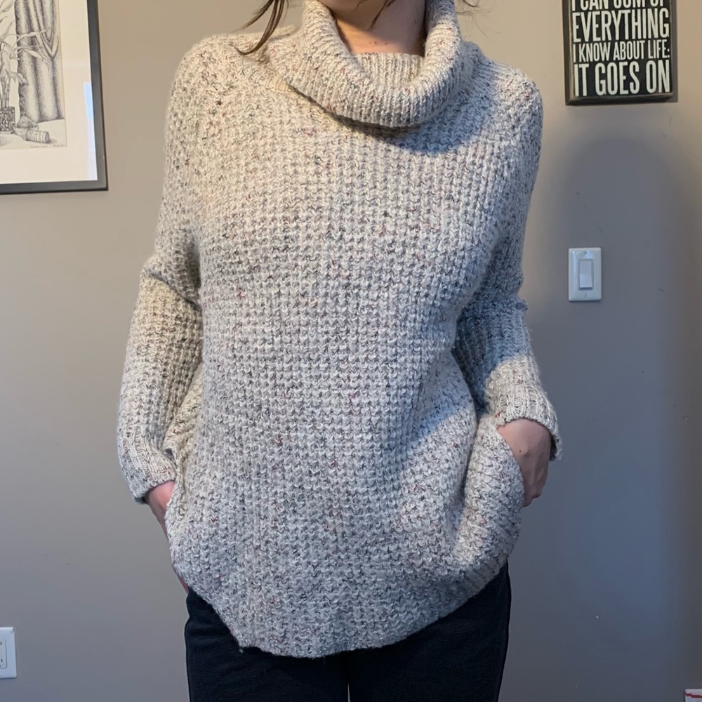 Free People Dylan Tweedy Turtleneck Pullover Size Small